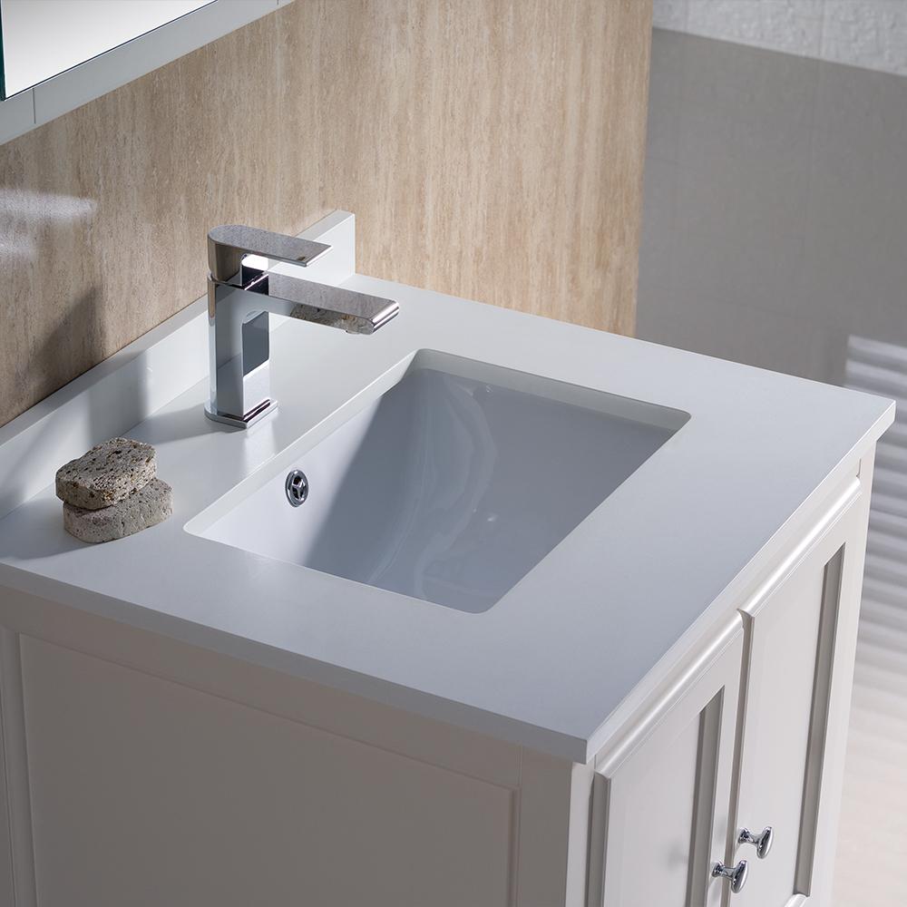 Fresca Oxford 24" Antique White Traditional Bathroom Vanity