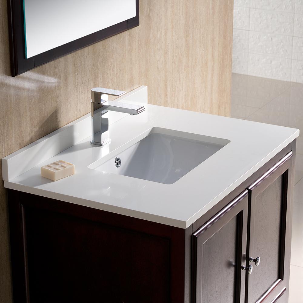 Fresca Oxford 30" Mahogany Traditional Bathroom Vanity