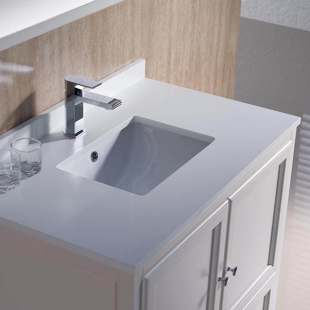 Fresca Oxford 36" Antique White Traditional Bathroom Vanity