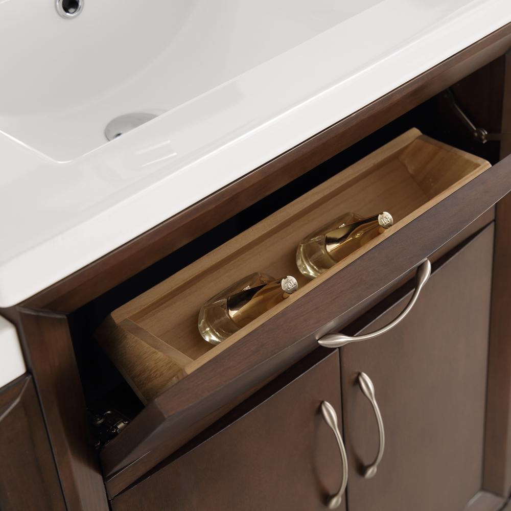 Fresca Cambridge 24" Antique Coffee Traditional Bathroom Vanity w/ Mirror