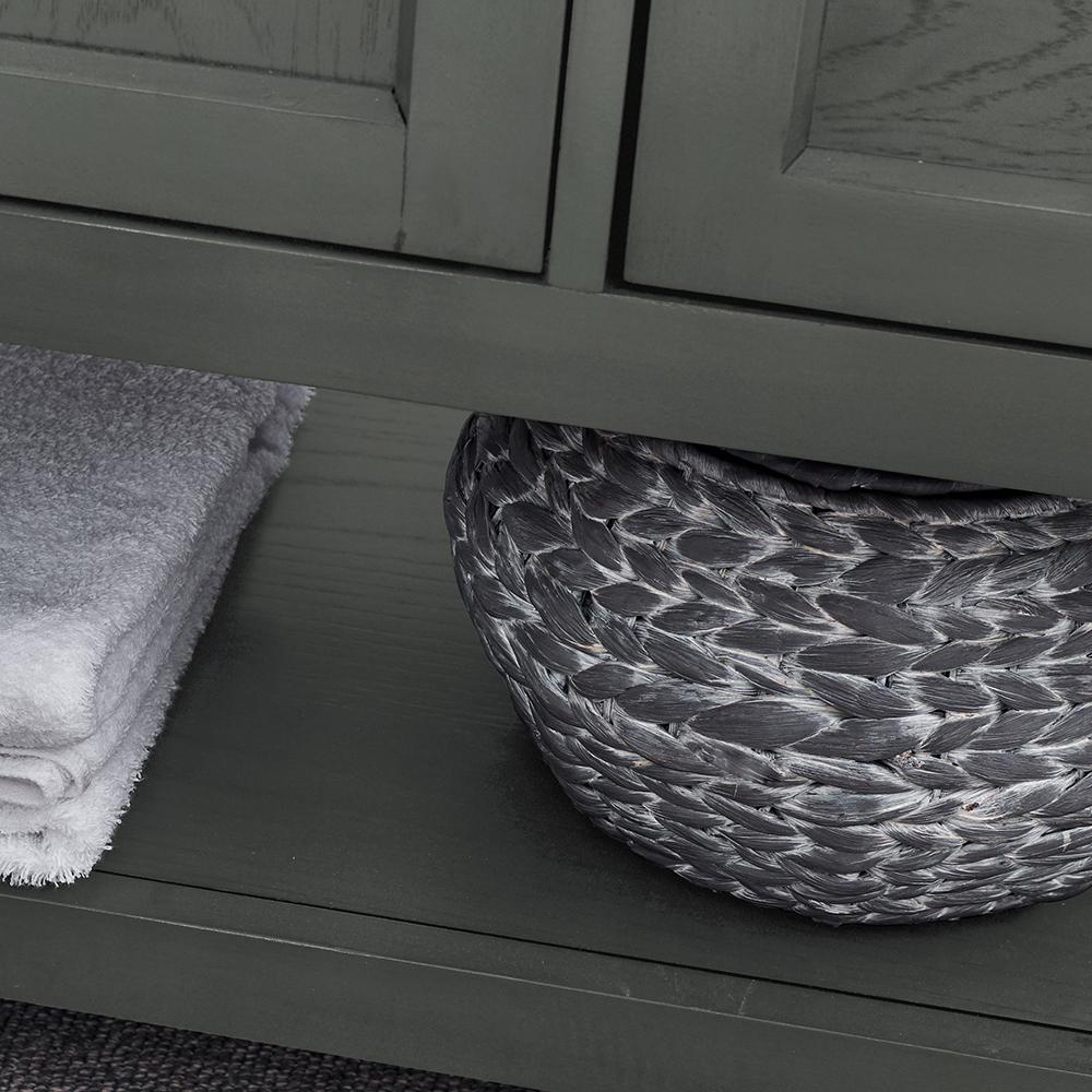 Fresca Manchester Regal 48" Gray Wood Veneer Traditional Double Sink Bathroom Vanity w/ Mirrors