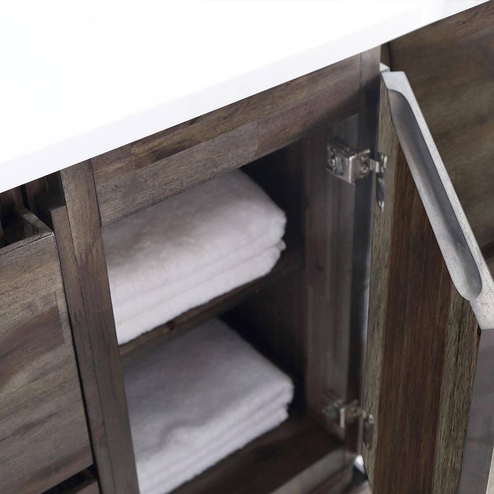 Fresca Formosa 60" Floor Standing Double Sink Modern Bathroom Vanity w/ Open Bottom & Mirrors