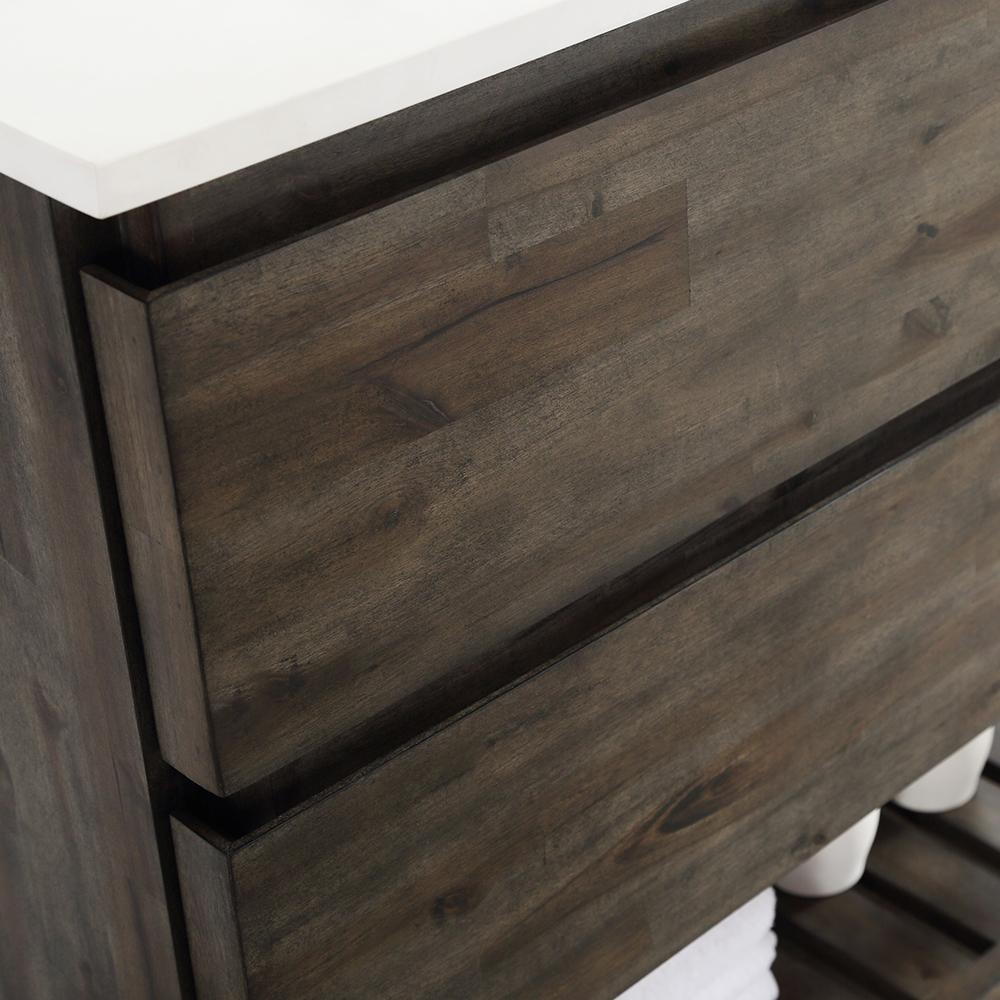 Fresca Formosa 48" Floor Standing Double Sink Modern Bathroom Vanity w/ Open Bottom & Mirrors