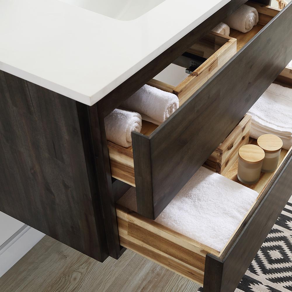 Fresca Formosa 84" Wall Hung Double Sink Modern Bathroom Vanity w/ Mirrors