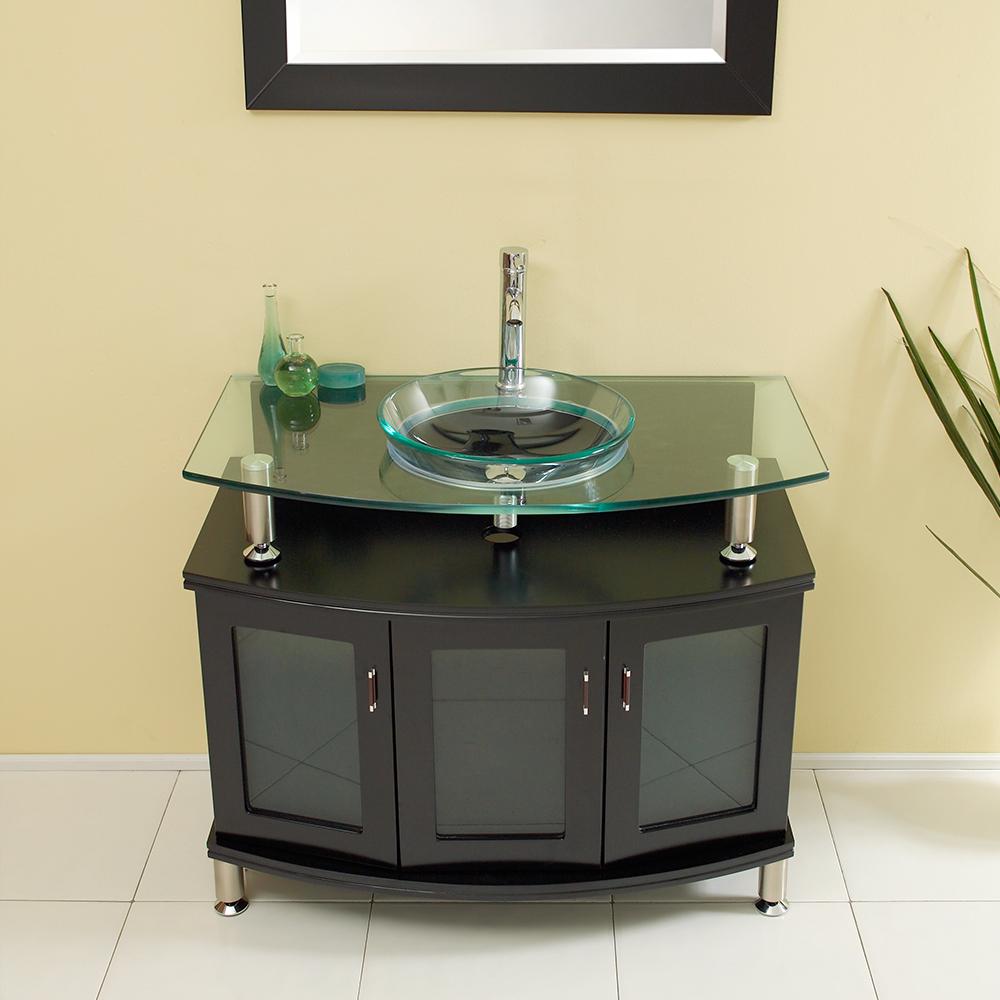 Fresca Contento 40" Espresso Modern Bathroom Vanity w/ Mirror