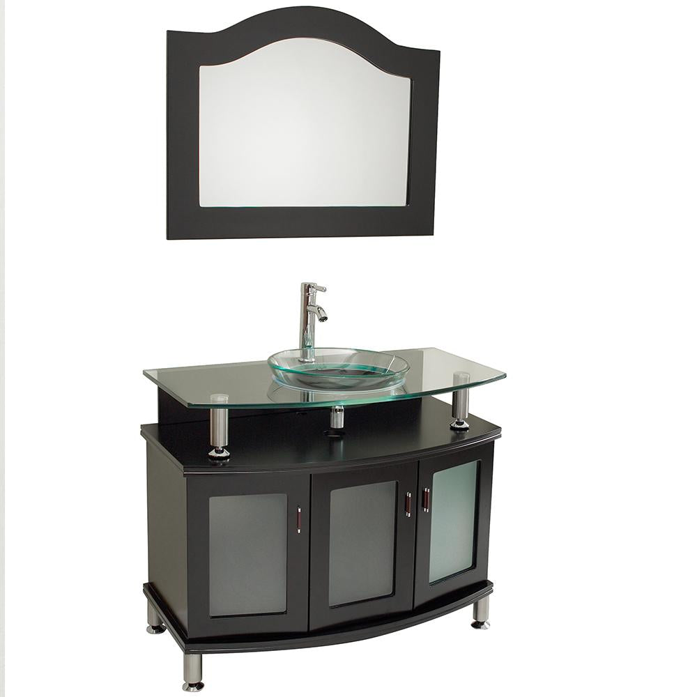 Fresca Contento 40" Espresso Modern Bathroom Vanity w/ Mirror