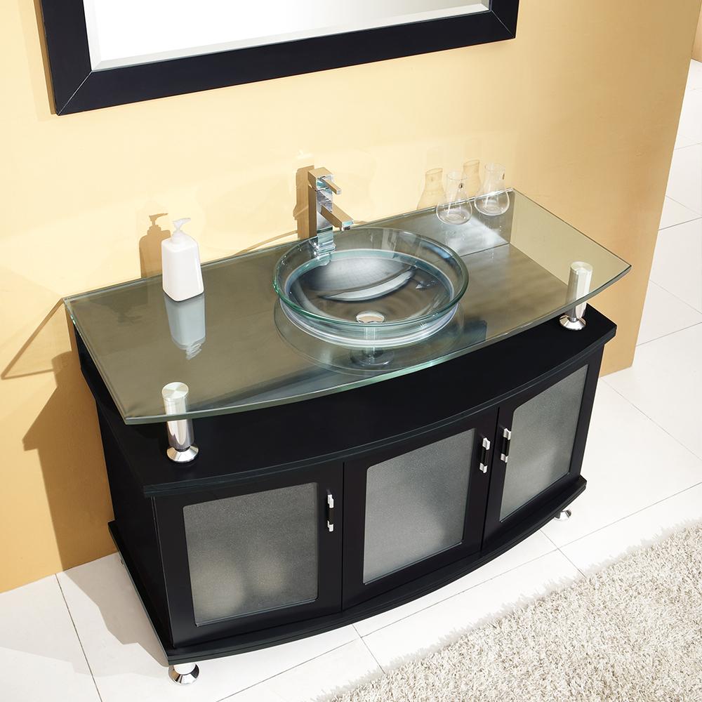 Fresca Contento 48" Espresso Modern Bathroom Vanity w/ Mirror