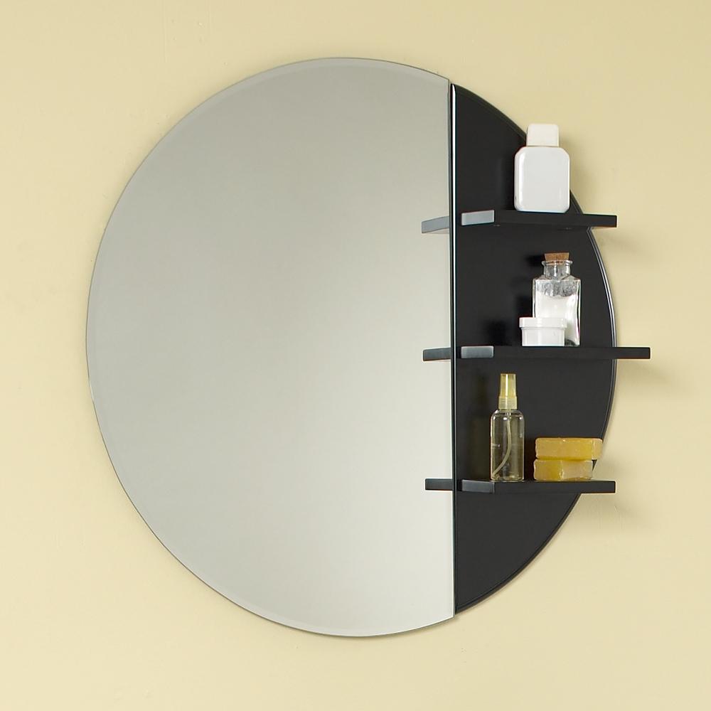 Fresca Simpatico 26" Espresso Modern Bathroom Vanity w/ Mirror & Shelves