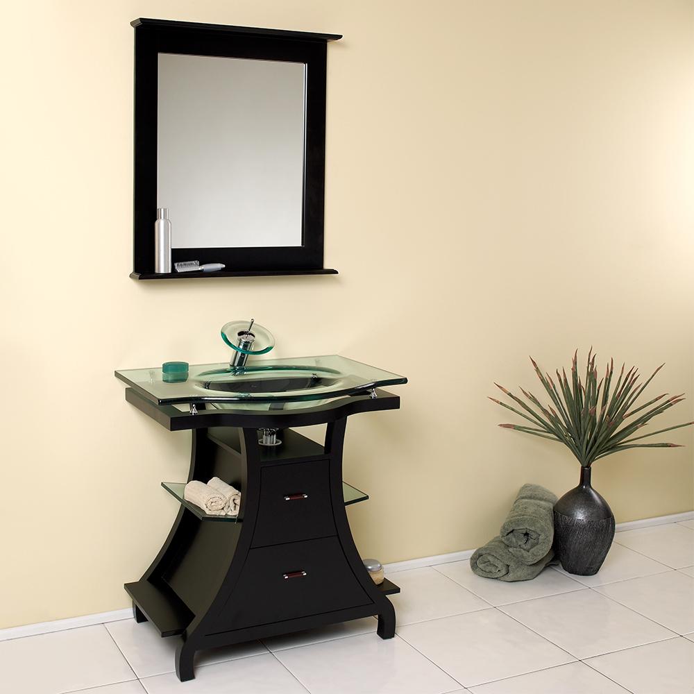 Fresca-Cortese-32"-Espresso-Modern-Bathroom-Vanity-w/-Mirror-(FVN3332ES)
