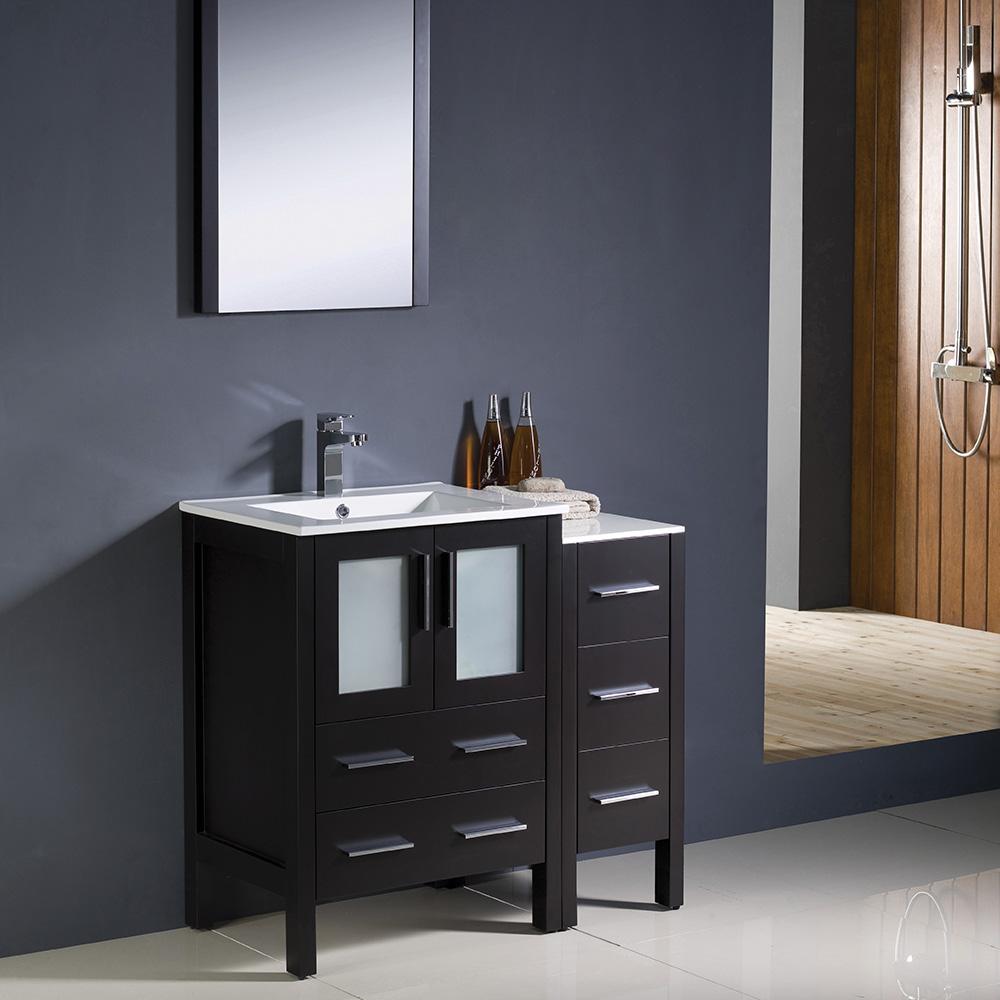 Fresca-Torino-36"-Espresso-Modern-Bathroom-Vanity-w/-Side-Cabinet-&-Integrated-Sinks-(FVN62-2412ES-UNS)