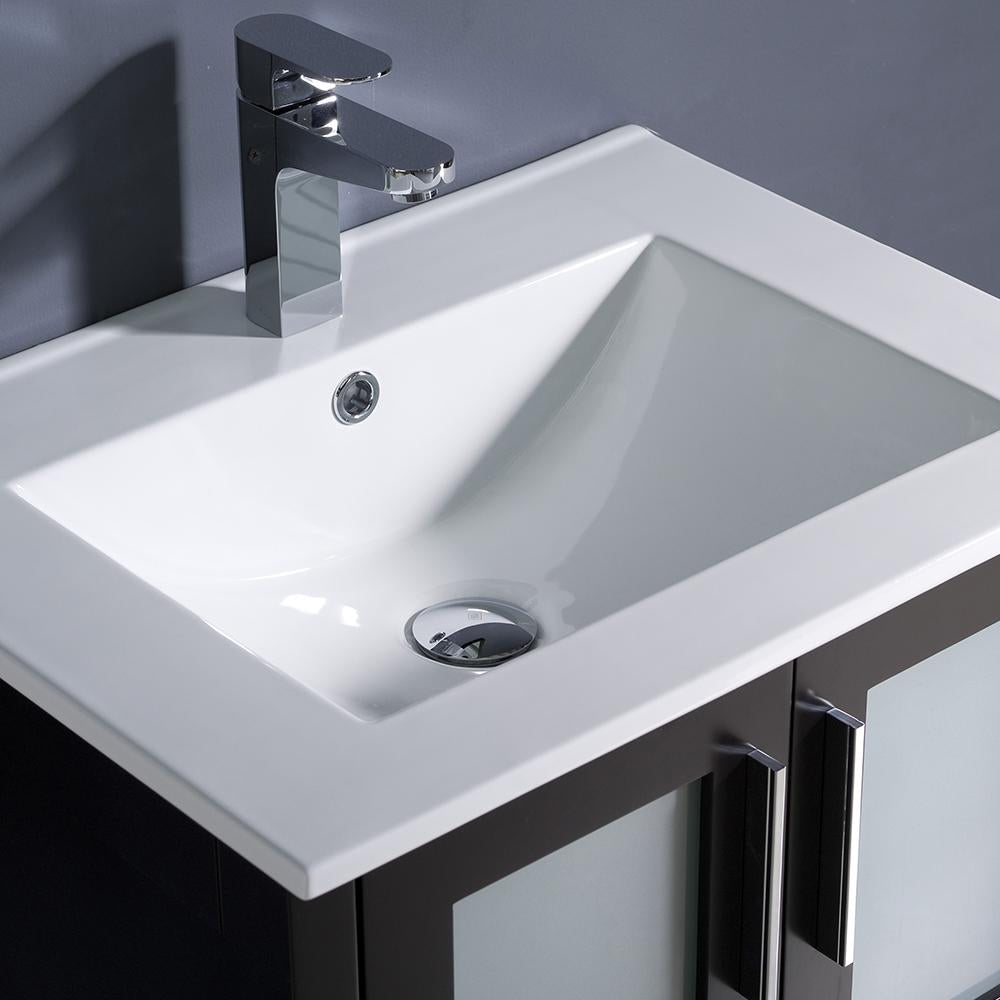 Fresca Torino 24" Espresso Modern Bathroom Vanity w/ Integrated Sink