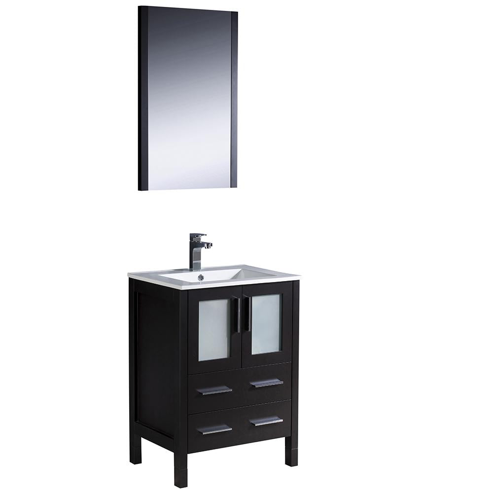 Fresca Torino 24" Espresso Modern Bathroom Vanity w/ Integrated Sink