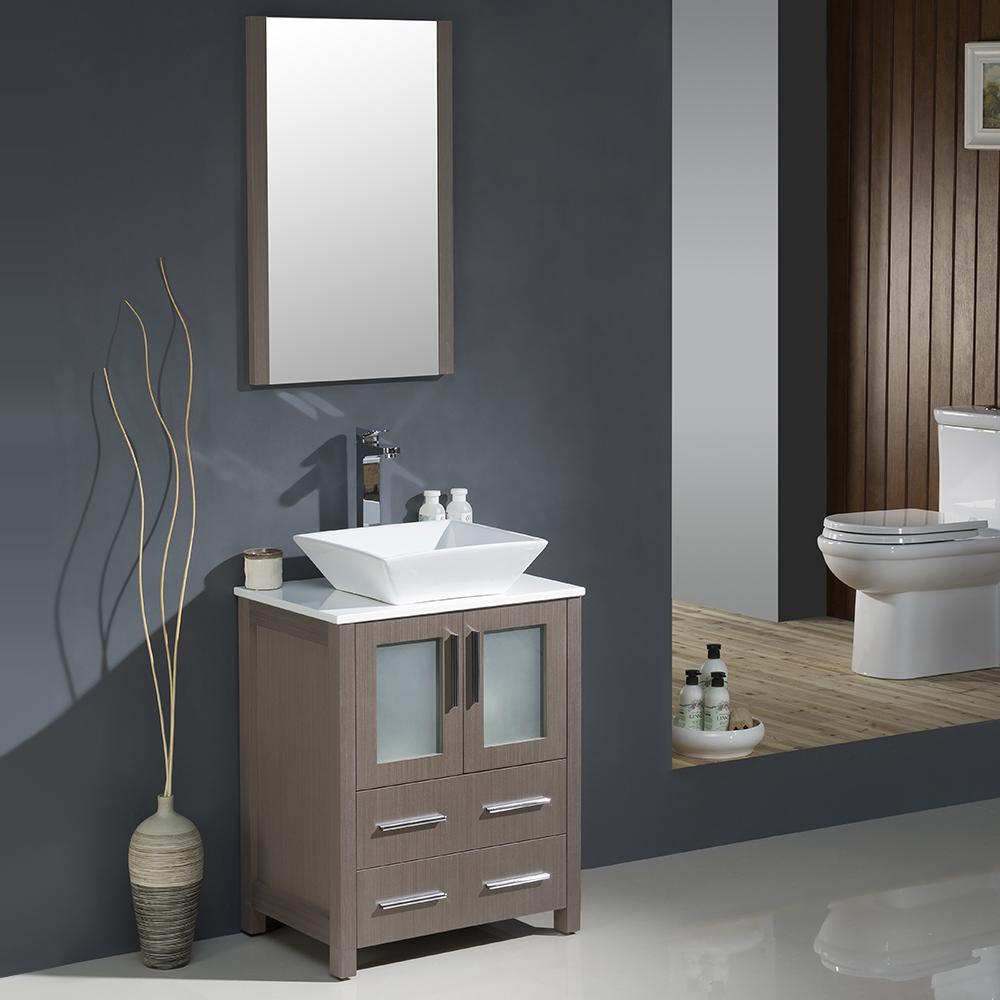 Fresca-Torino-24"-Gray-Oak-Modern-Bathroom-Vanity-w/-Vessel-Sink-(FVN6224GO-VSL)