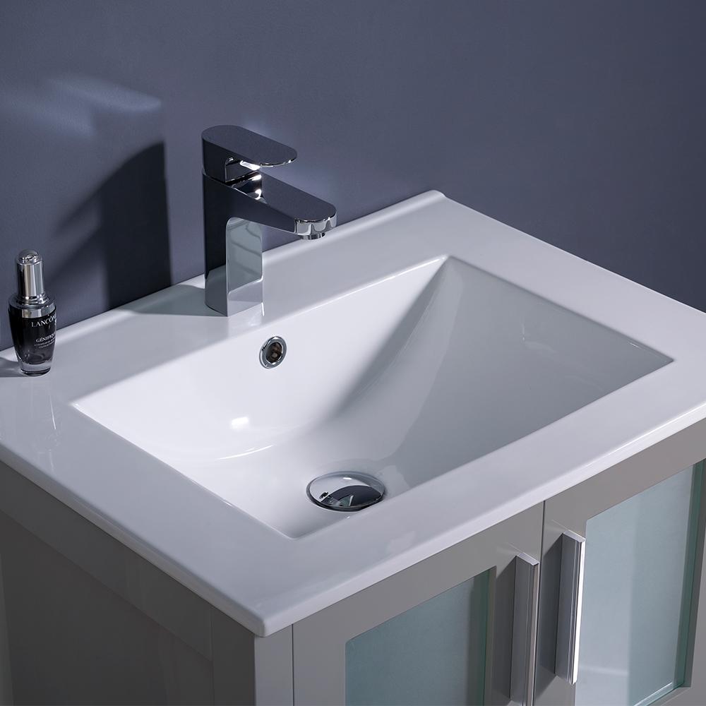 Fresca Torino 24" Gray Modern Bathroom Vanity w/ Integrated Sink