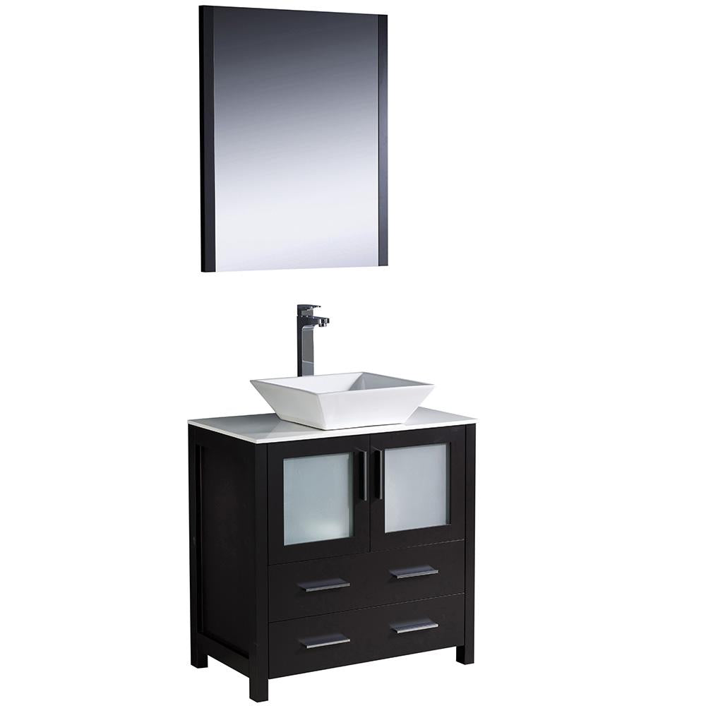 Fresca Torino 30" Espresso Modern Bathroom Vanity w/ Vessel Sink