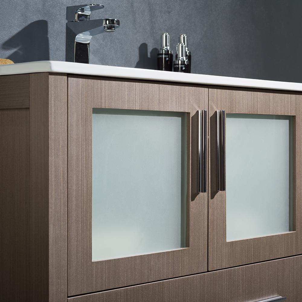Fresca Torino 30" Gray Oak Modern Bathroom Vanity w/ Integrated Sink