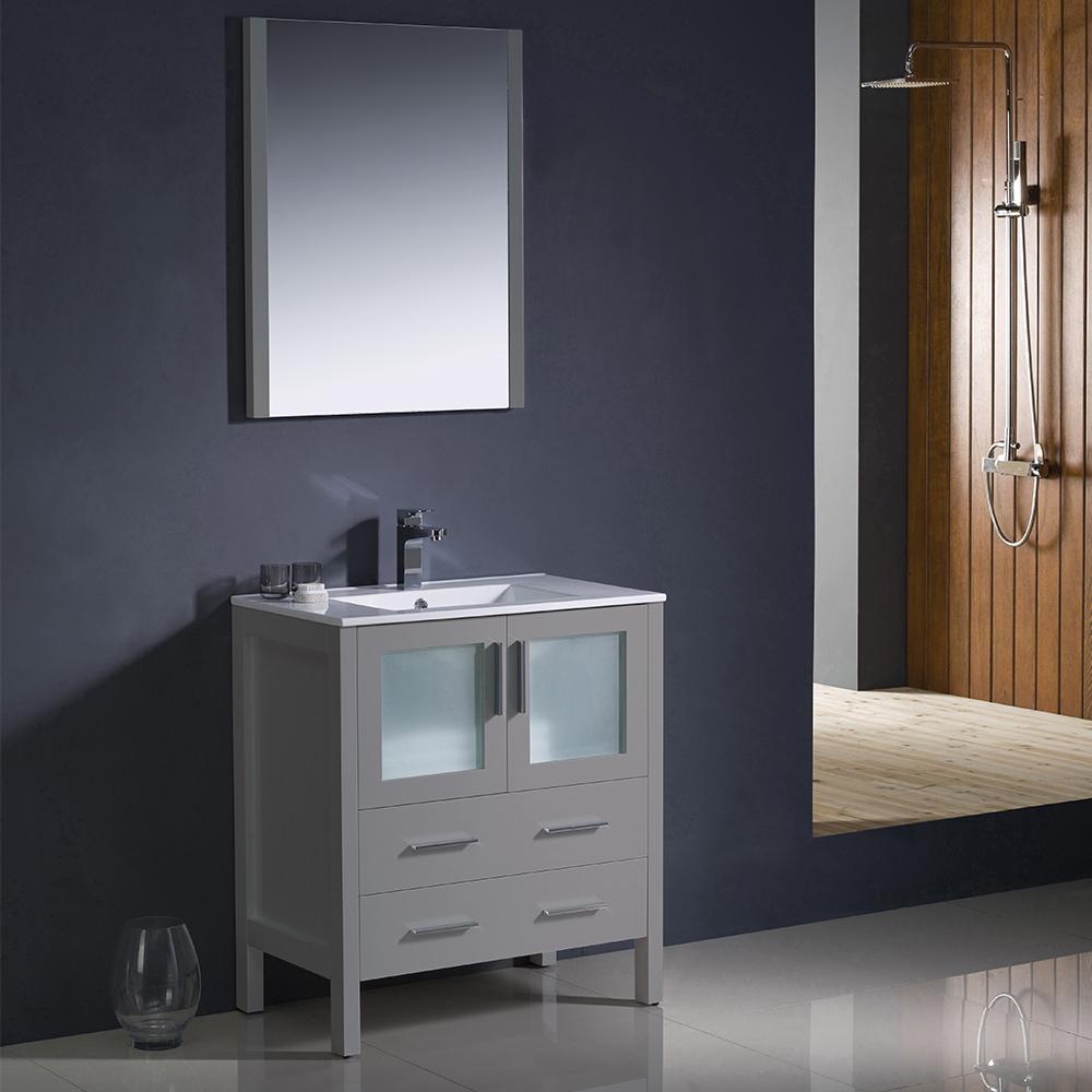 Fresca-Torino-30"-Gray-Modern-Bathroom-Vanity-w/-Integrated-Sink-(FVN6230GR-UNS)