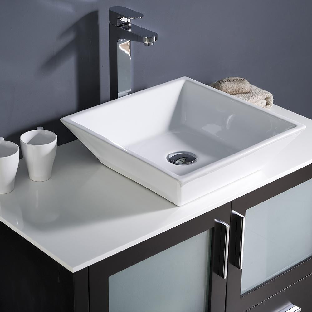 Fresca Torino 36" Espresso Modern Bathroom Vanity w/ Vessel Sink