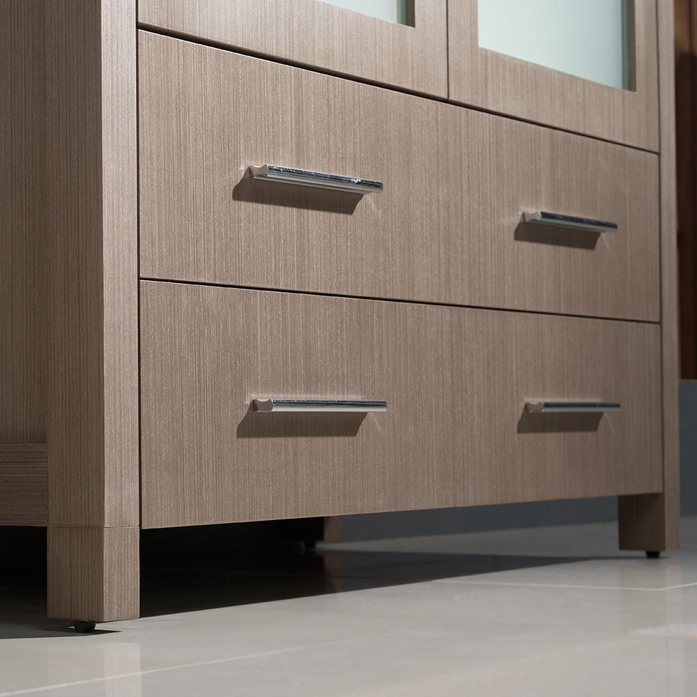 Fresca Torino 36" Gray Oak Modern Bathroom Vanity w/ Vessel Sink
