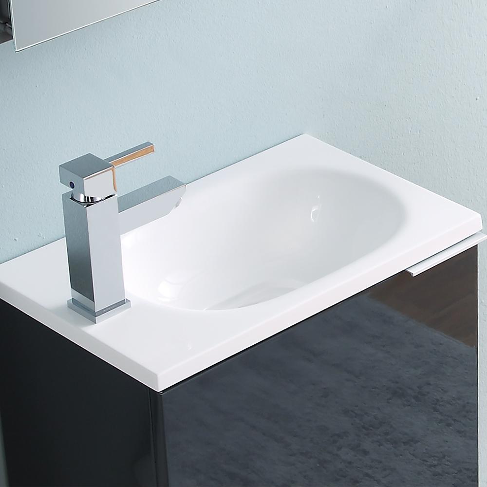 Fresca Valencia 20" Dark Slate Gray Wall Hung Modern Bathroom Vanity w/ Medicine Cabinet