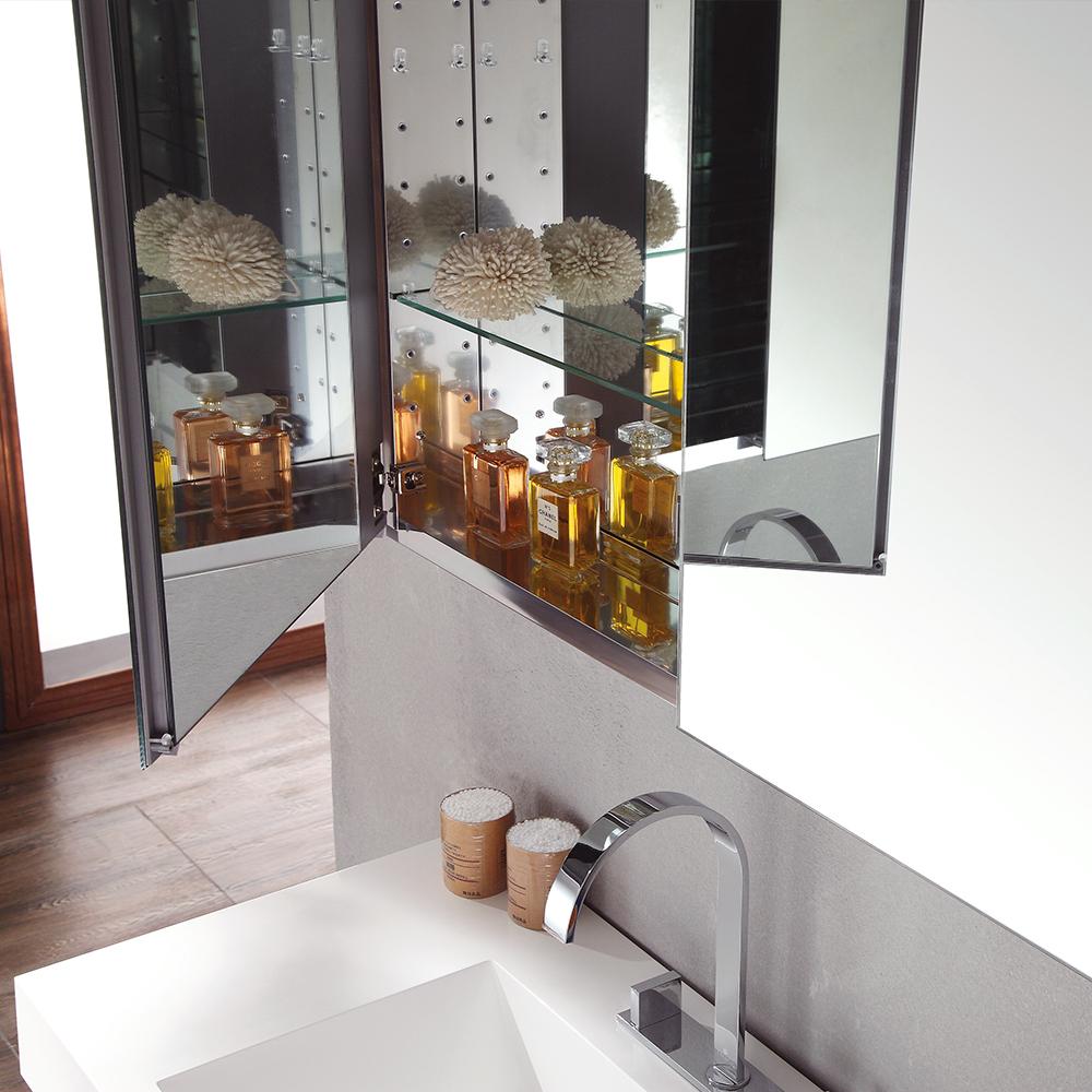 Fresca Mezzo 39" White Modern Bathroom Vanity w/ Medicine Cabinet
