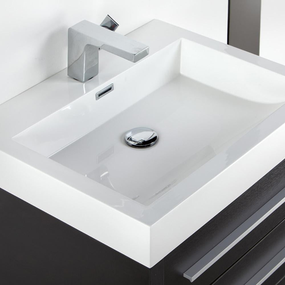 Fresca Livello 24" Black Modern Bathroom Vanity w/ Medicine Cabinet