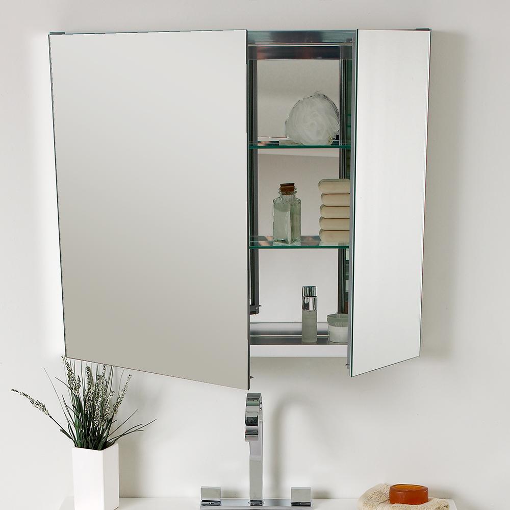 Fresca Vista 36" Teak Modern Bathroom Vanity w/ Medicine Cabinet
