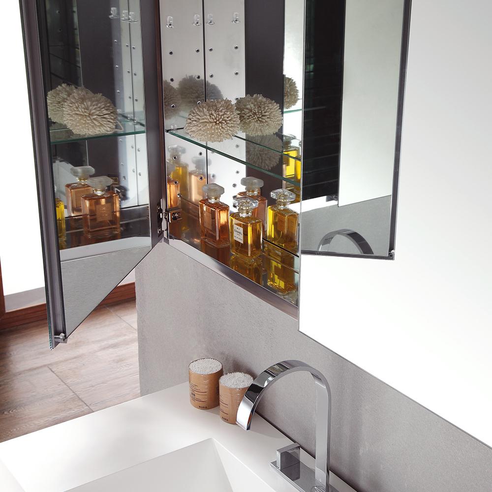 Fresca Vista 36" White Modern Bathroom Vanity w/ Medicine Cabinet