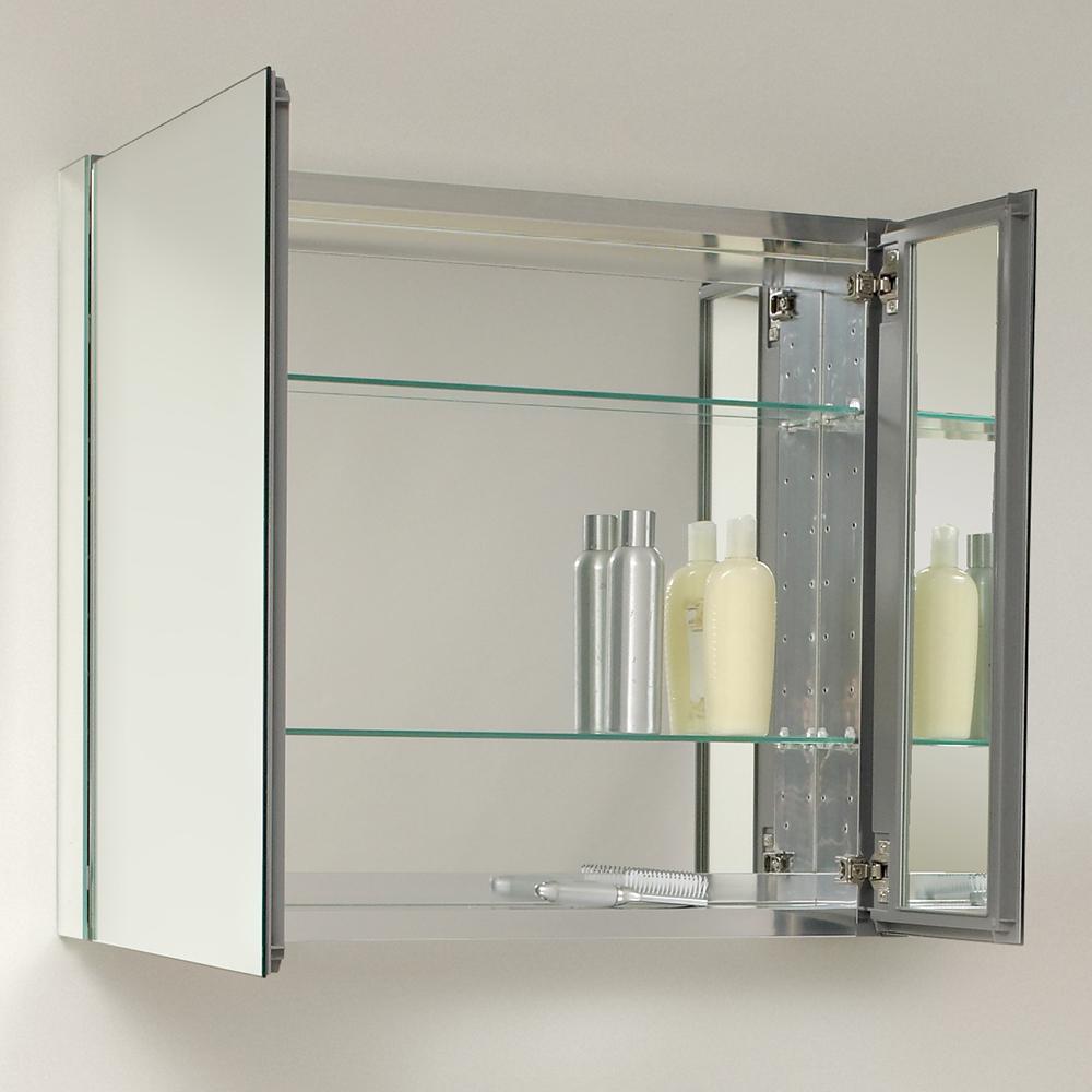 Fresca Vista 36" White Modern Bathroom Vanity w/ Medicine Cabinet
