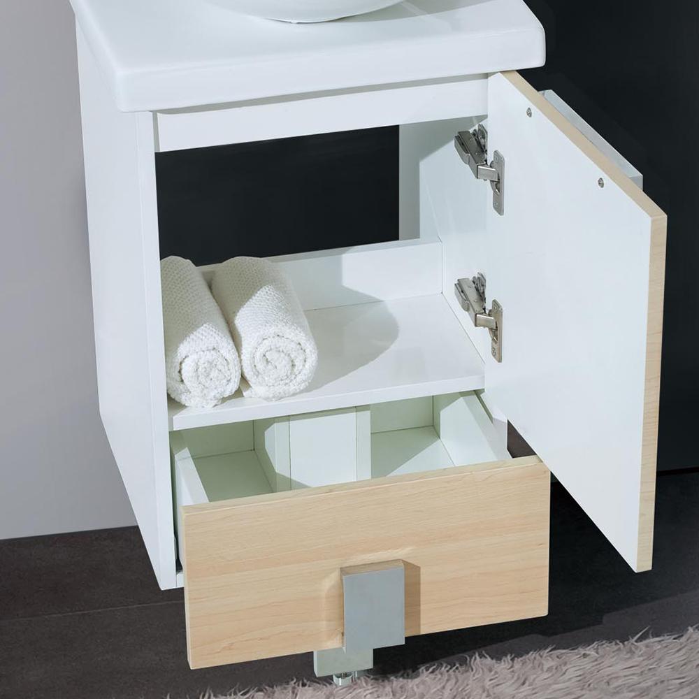Fresca Adour 16" Light Walnut Modern Bathroom Vanity w/ Mirror