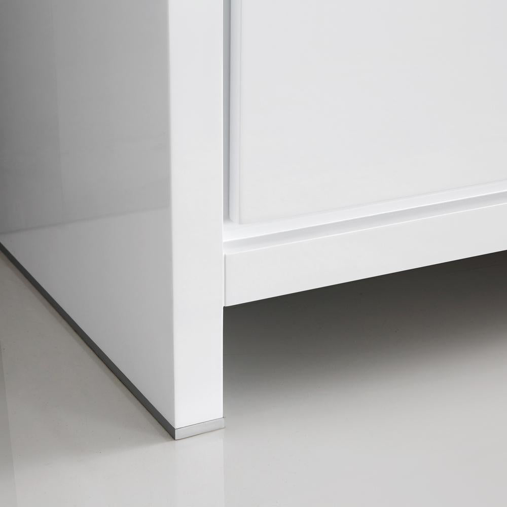 Fresca Allier 60" White Modern Single Sink Bathroom Vanity w/ Mirror