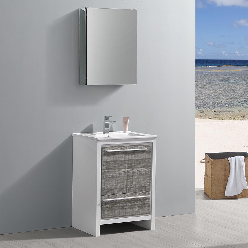 Fresca-Allier-Rio-24"-Ash-Gray-Modern-Bathroom-Vanity-w/-Medicine-Cabinet-(FVN8125HA)