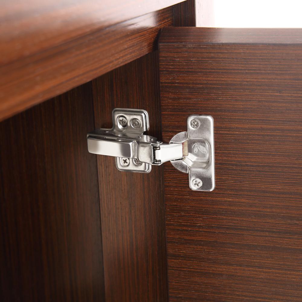 Fresca Allier 48" Wenge Brown Modern Double Sink Bathroom Vanity w/ Mirror