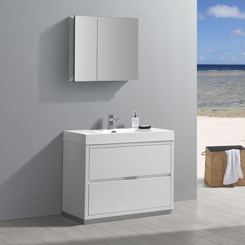 Fresca-Valencia-40"-Glossy-White-Free-Standing-Modern-Bathroom-Vanity-w/-Medicine-Cabinet-(FVN8442WH)