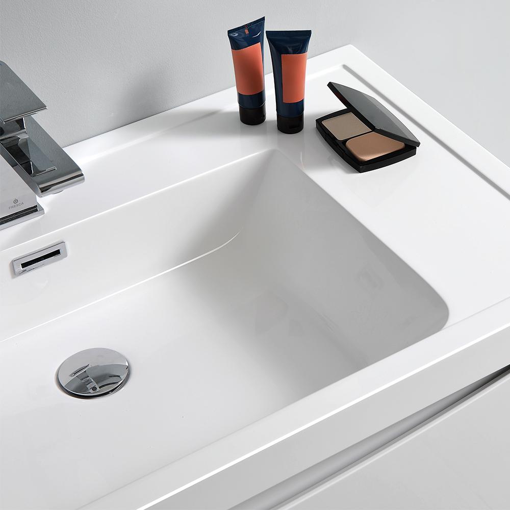 Fresca Tuscany 32" Glossy White Free Standing Modern Bathroom Vanity w/ Medicine Cabinet