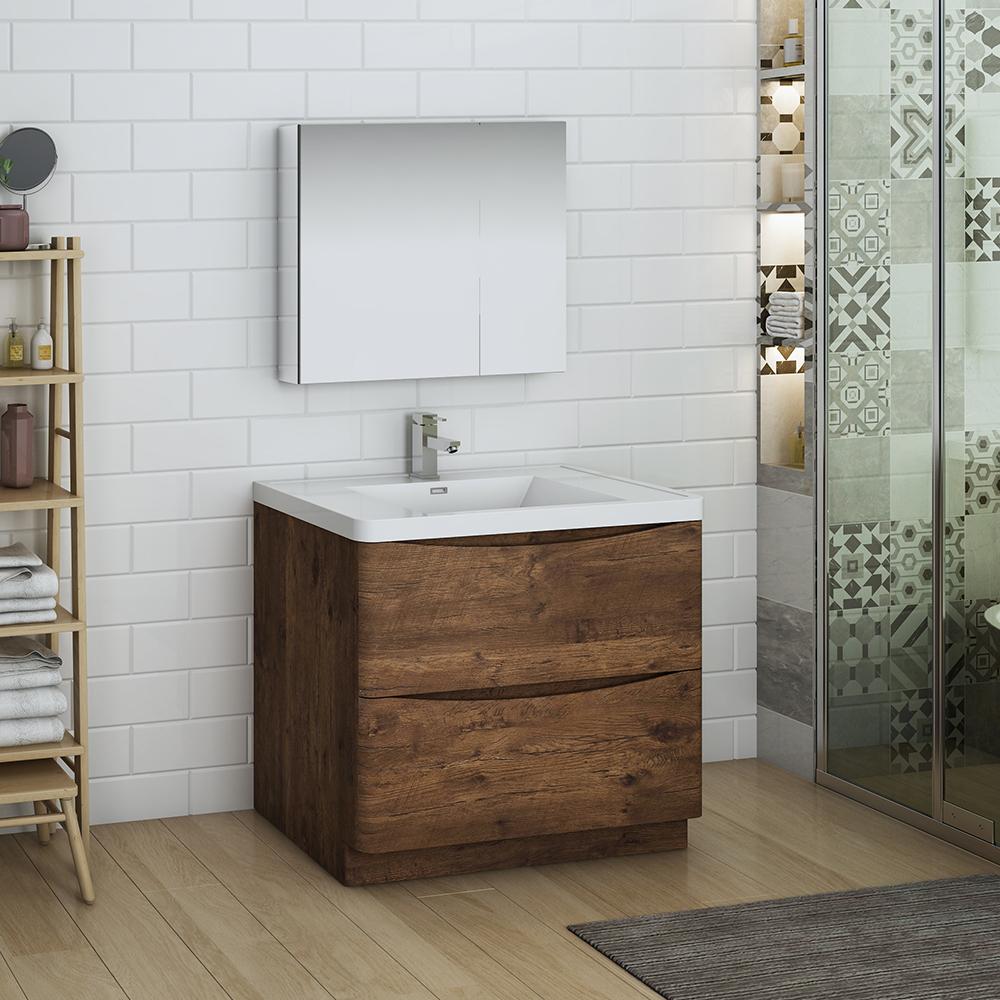 Fresca-Tuscany-36"-Rosewood-Free-Standing-Modern-Bathroom-Vanity-w/-Medicine-Cabinet-(FVN9136RW)