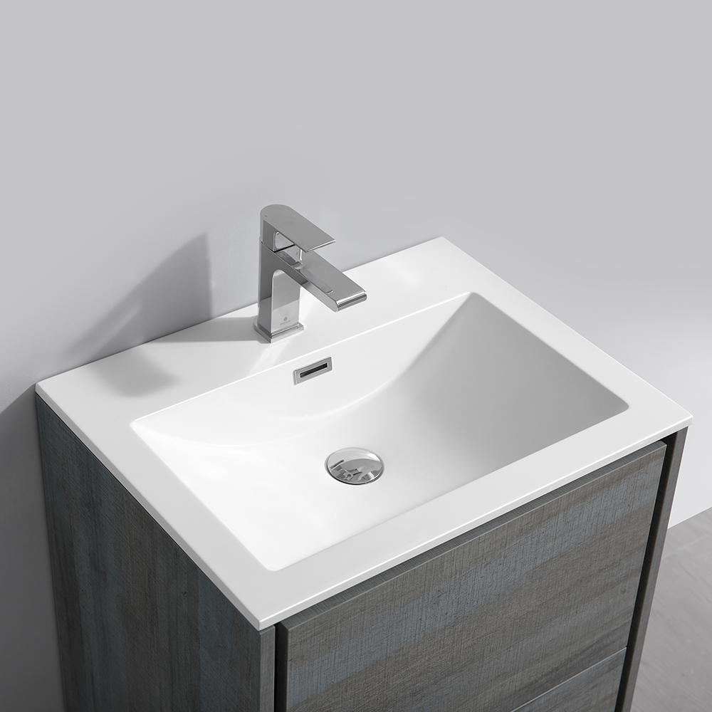 Fresca Catania 24" Ocean Gray Wall Hung Modern Bathroom Vanity w/ Medicine Cabinet