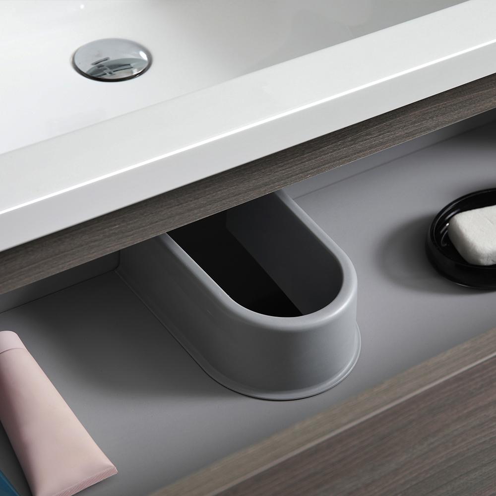 Fresca Lazzaro 60" Gray Wood Free Standing Double Sink Modern Bathroom Vanity w/ Medicine Cabinet