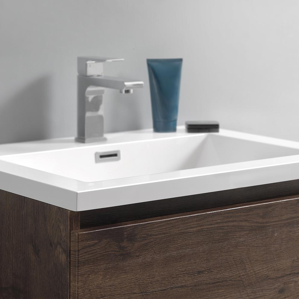 Fresca Lazzaro 24" Rosewood Free Standing Modern Bathroom Vanity w/ Medicine Cabinet