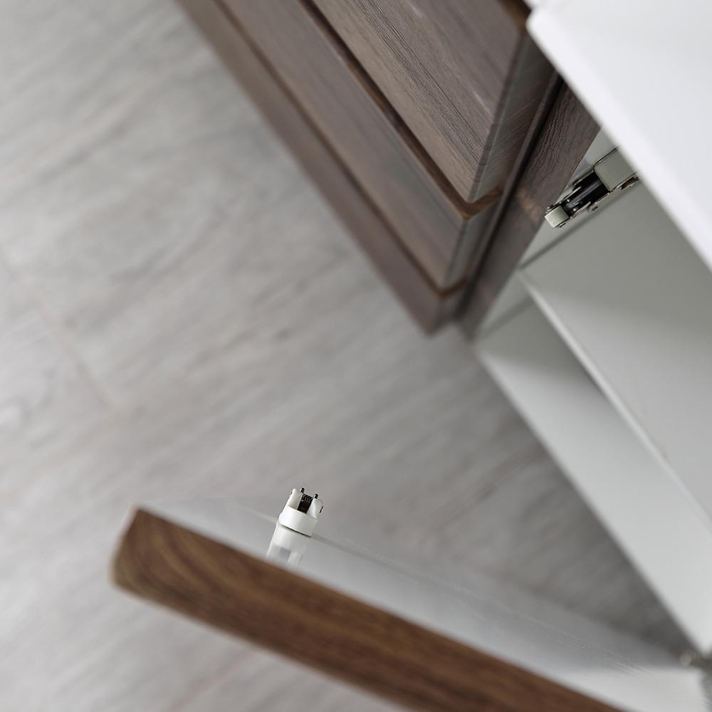 Fresca Lazzaro 60" Rosewood Free Standing Single Sink Modern Bathroom Vanity w/ Medicine Cabinet