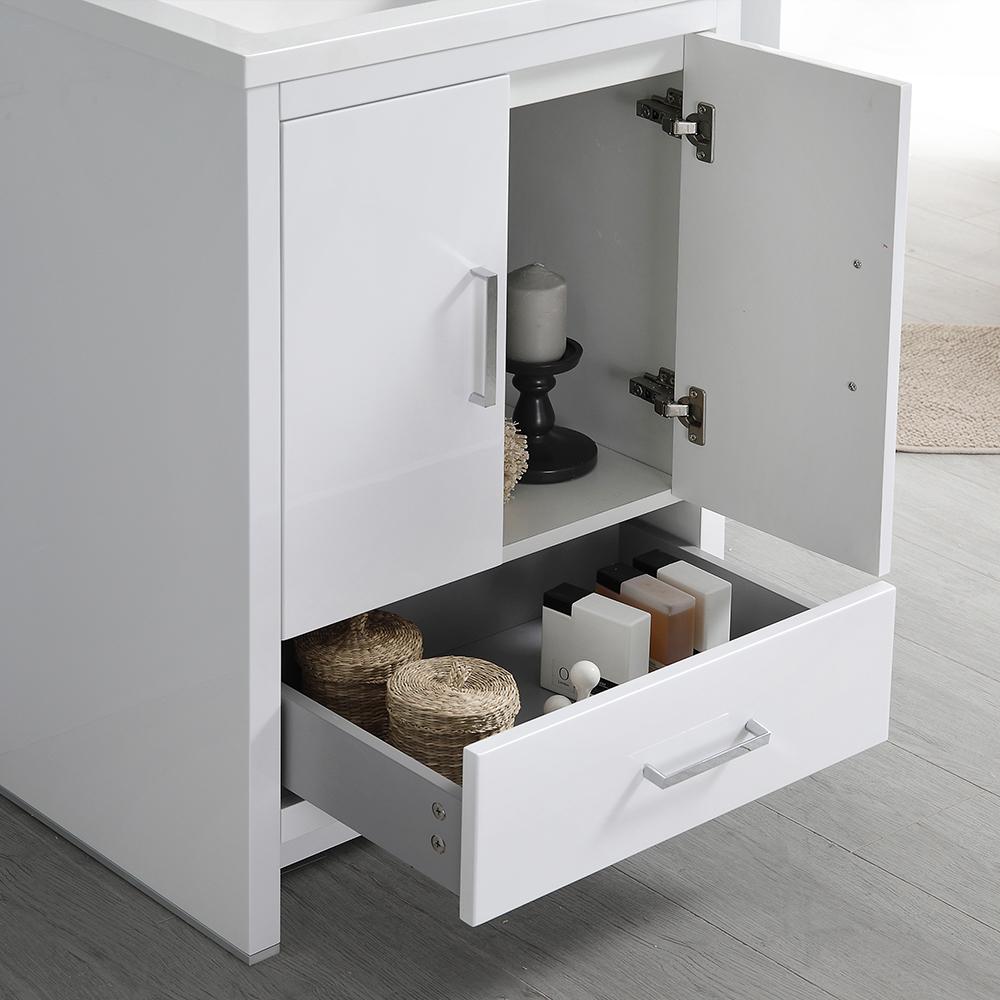 Fresca Imperia 24" Glossy White Free Standing Modern Bathroom Vanity w/ Medicine Cabinet