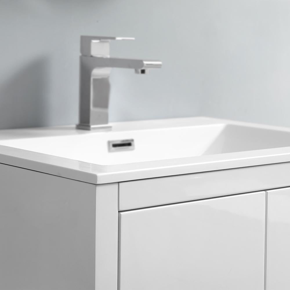 Fresca Imperia 24" Glossy White Free Standing Modern Bathroom Vanity w/ Medicine Cabinet