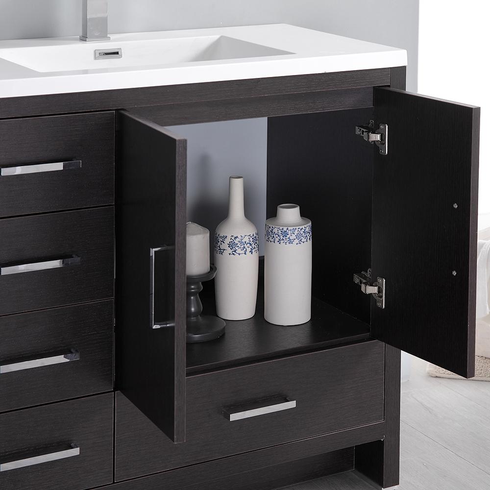 Fresca Imperia 36" Dark Gray Oak Free Standing Modern Bathroom Vanity w/ Medicine Cabinet- Left Version