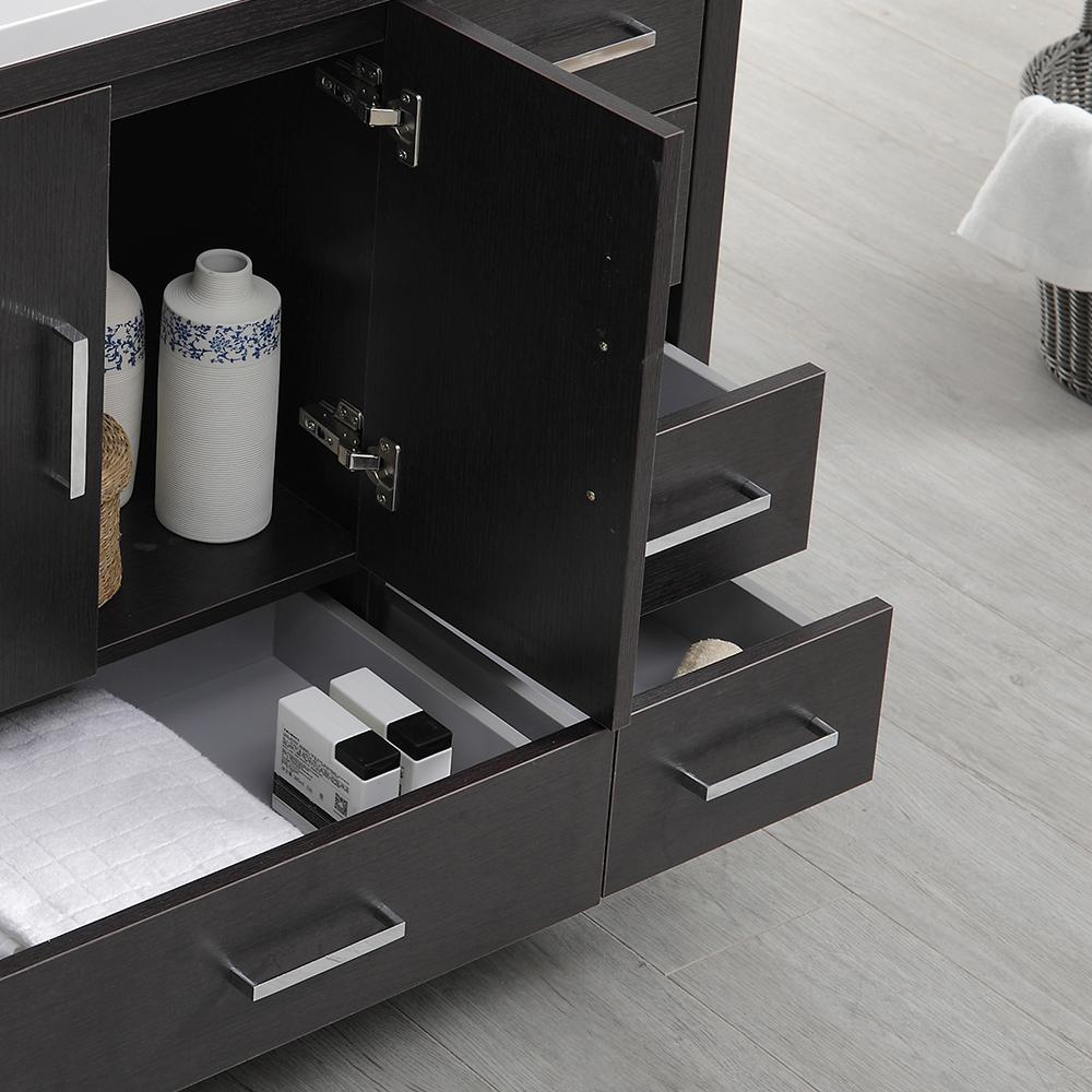 Fresca Imperia 36" Dark Gray Oak Free Standing Modern Bathroom Vanity w/ Medicine Cabinet - Right Version