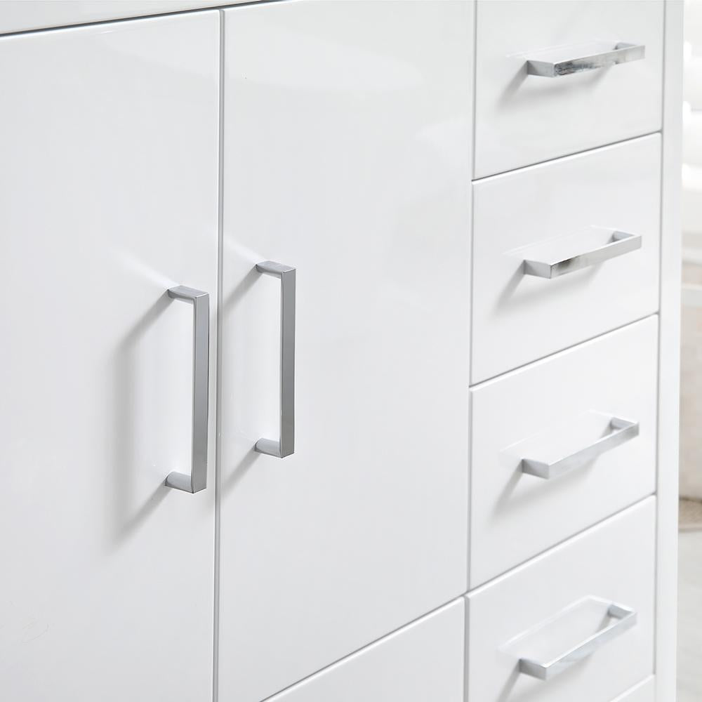 Fresca Imperia 36" Glossy White Free Standing Modern Bathroom Vanity w/ Medicine Cabinet - Right Version