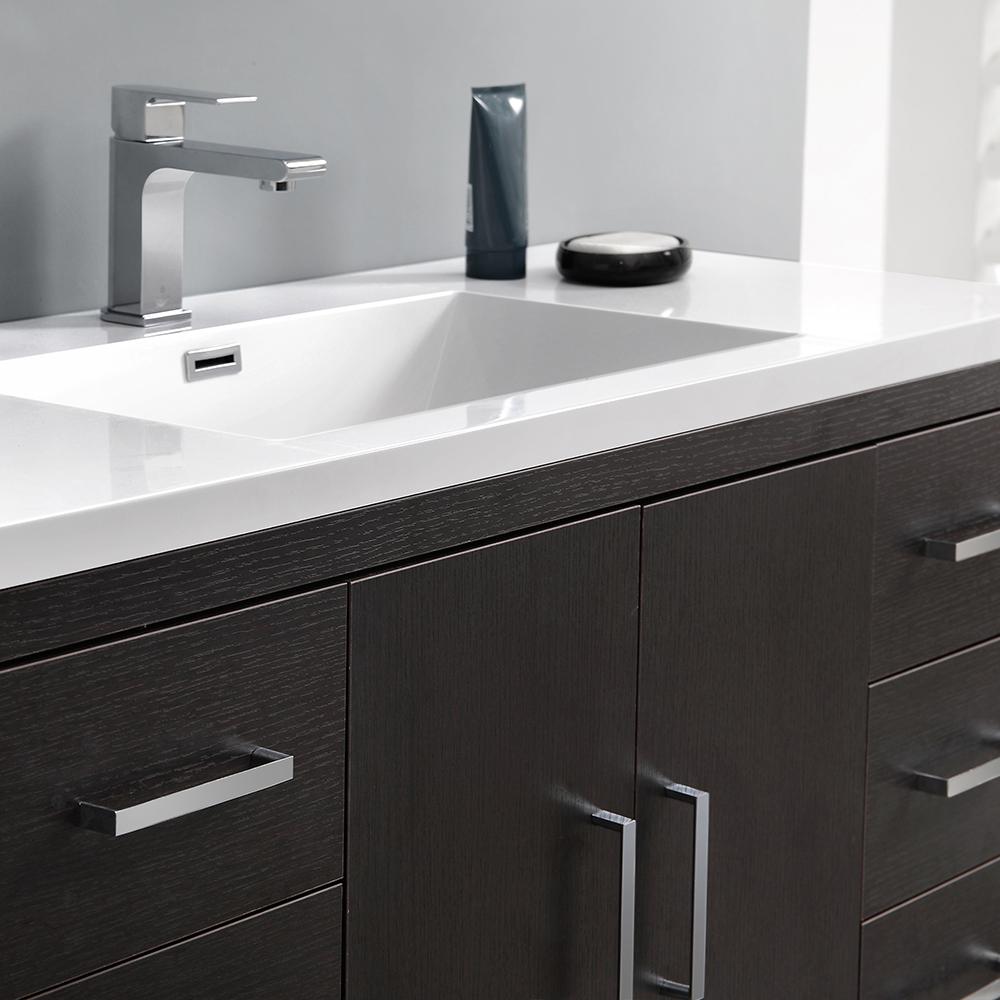 Fresca Imperia 48" Dark Gray Oak Free Standing Modern Bathroom Vanity w/ Medicine Cabinet