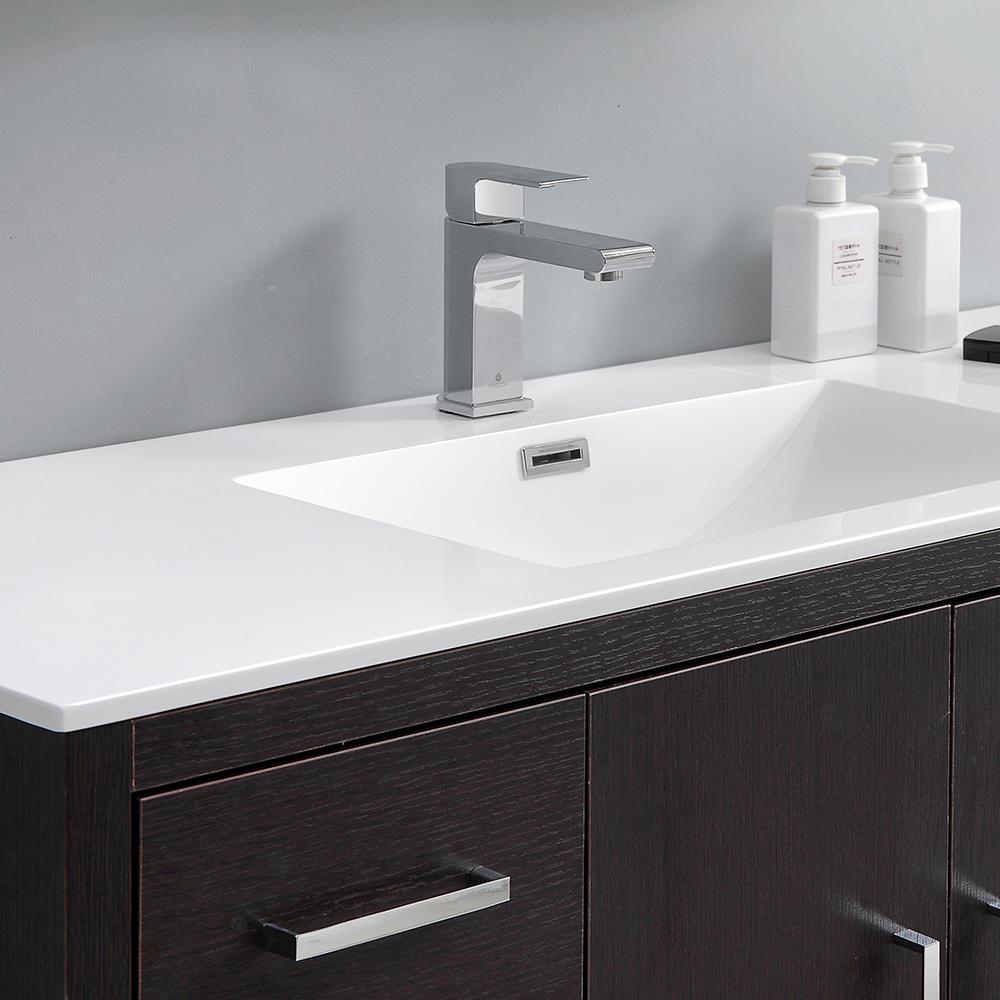 Fresca Imperia 48" Dark Gray Oak Free Standing Modern Bathroom Vanity w/ Medicine Cabinet