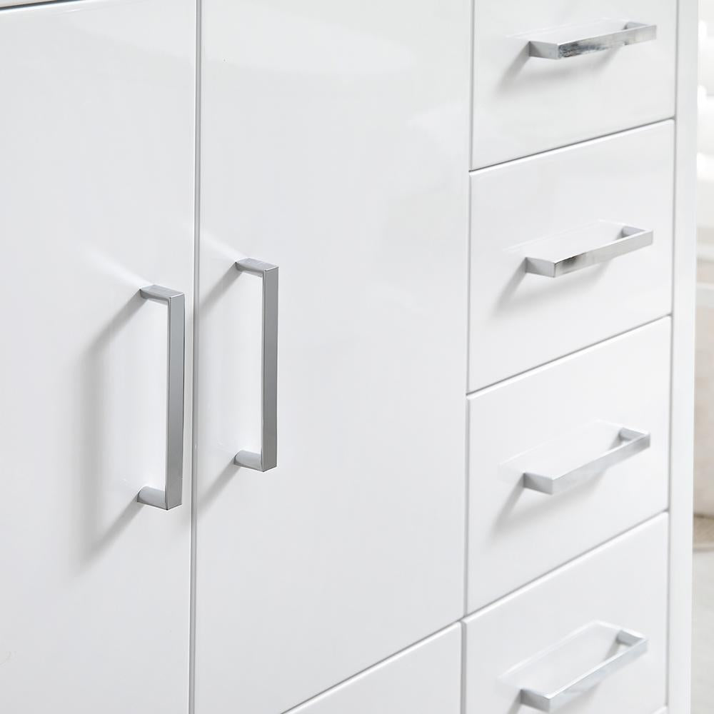 Fresca Imperia 48" Glossy White Free Standing Modern Bathroom Vanity w/ Medicine Cabinet