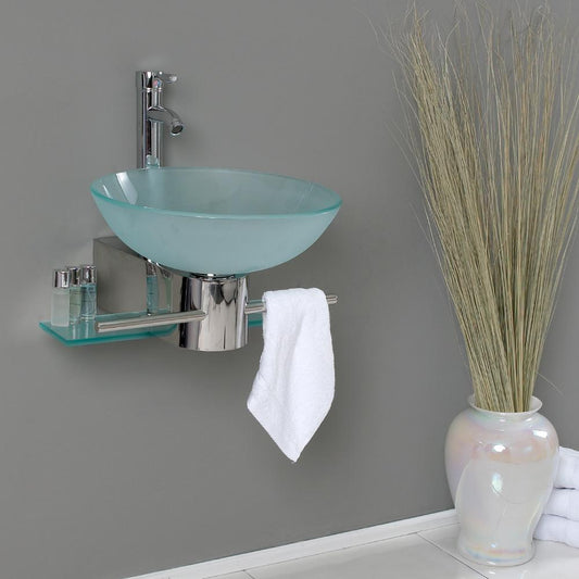 Fresca-Cristallino-18"-Modern-Glass-Bathroom-Vanity-w/-Frosted-Vessel-Sink-(FVN1012)