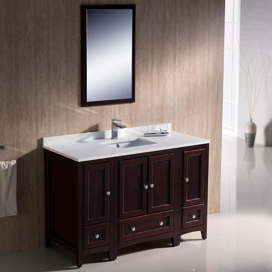 Fresca-Oxford-48"-Mahogany-Traditional-Bathroom-Vanity-(FVN20-122412MH)